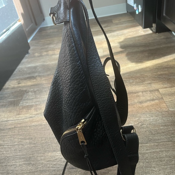 Rebecca Minkoff Black Leather Backpack with Gold Accents main image 6